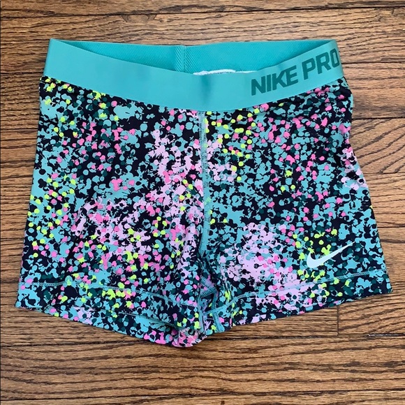 nike pro floral shorts